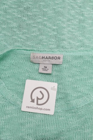 Дамски пуловер Sag Harbor, Размер M, Цвят Зелен, Цена 27,20 лв.