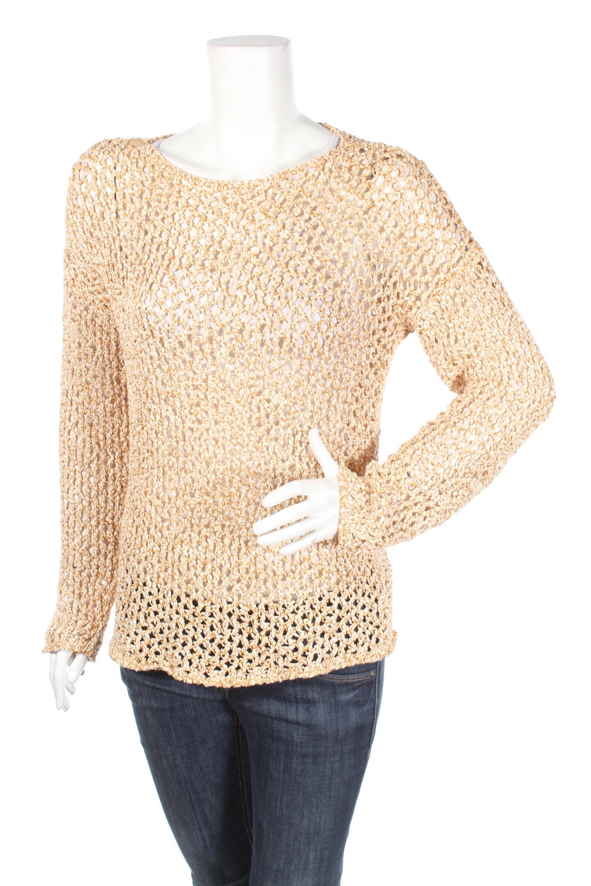 Дамски пуловер Reken Maar, Размер M, Цвят Бежов, Цена 9,50 лв.
