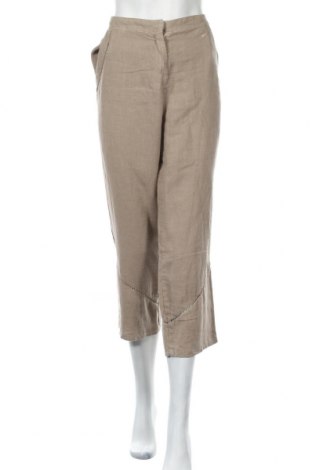 Дамски панталон Le Phare De La Baleine, Размер L, Цвят Бежов, Лен, Цена 59,25 лв.