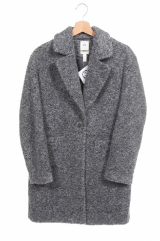 Γυναικείο παλτό H&M L.O.G.G., Μέγεθος M, Χρώμα Γκρί, 38% πολυεστέρας, 34% μαλλί, 28%ακρυλικό, Τιμή 29,88 €