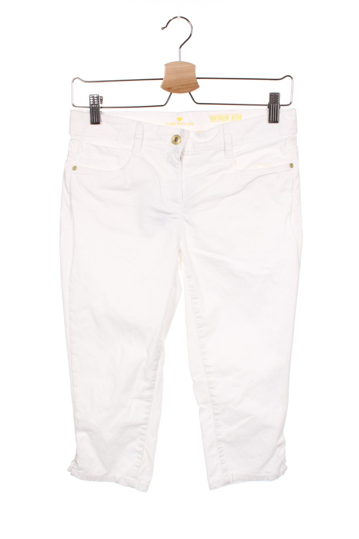 Γυναικείο παντελόνι Tom Tailor, Μέγεθος XS, Χρώμα Λευκό, 97% βαμβάκι, 3% ελαστάνη, Τιμή 18,56 €