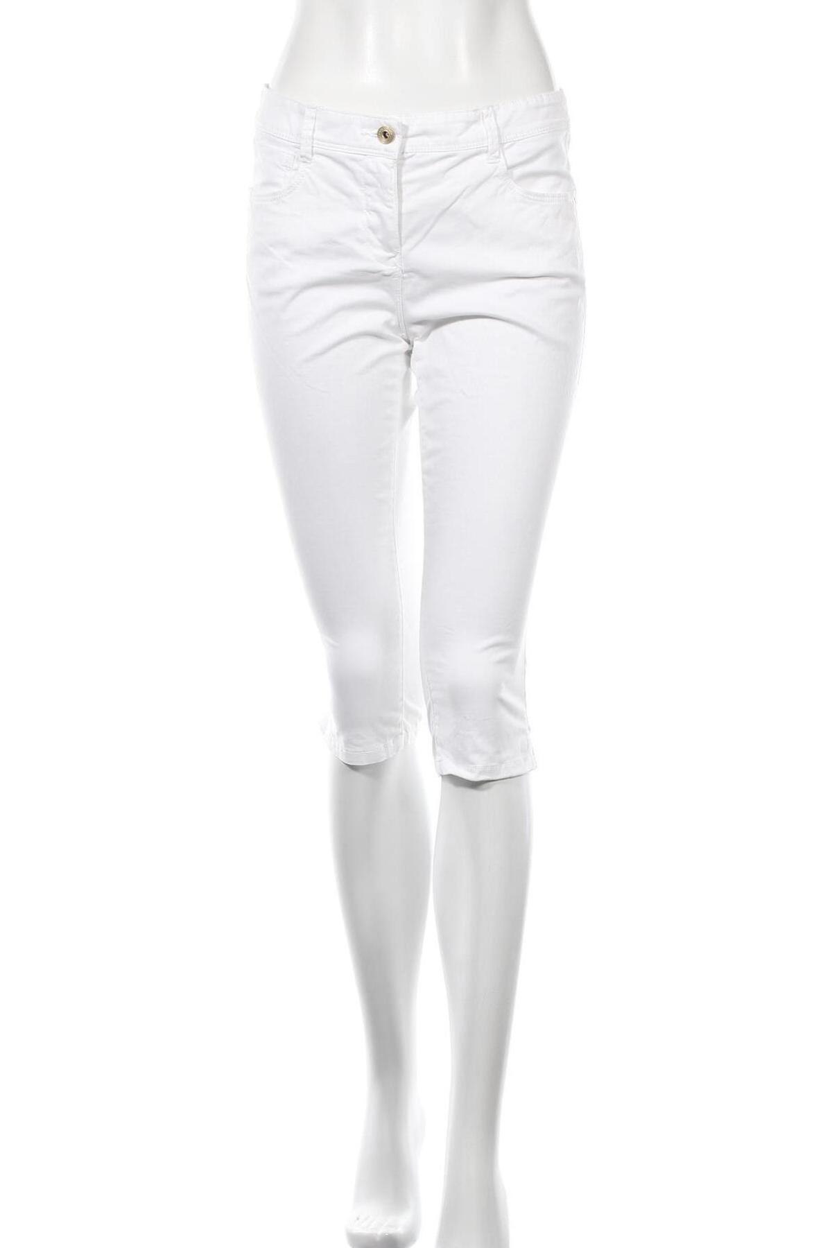 Γυναικείο παντελόνι Tom Tailor, Μέγεθος M, Χρώμα Λευκό, 97% βαμβάκι, 3% ελαστάνη, Τιμή 14,84 €