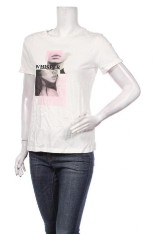 Γυναικείο t-shirt Jacqueline De Yong, Μέγεθος S, Χρώμα Λευκό, Βαμβάκι, Τιμή 18,56 €