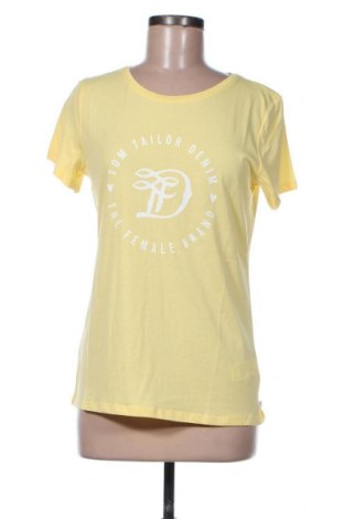 Γυναικείο t-shirt Tom Tailor, Μέγεθος L, Χρώμα Κίτρινο, Βαμβάκι, Τιμή 10,10 €
