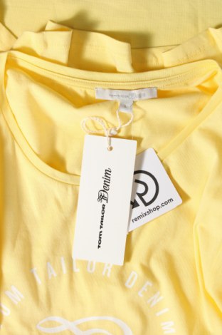 Γυναικείο t-shirt Tom Tailor, Μέγεθος L, Χρώμα Κίτρινο, Βαμβάκι, Τιμή 12,63 €