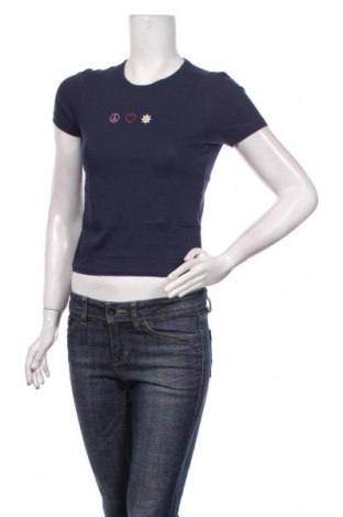 Γυναικείο t-shirt Topshop, Μέγεθος S, Χρώμα Μπλέ, Βαμβάκι, Τιμή 9,48 €