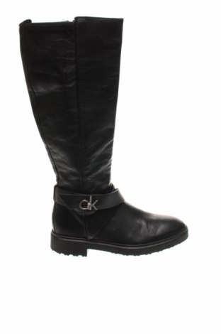 Γυναικείες μπότες Calvin Klein, Μέγεθος 37, Χρώμα Μαύρο, Γνήσιο δέρμα, Τιμή 154,79 €