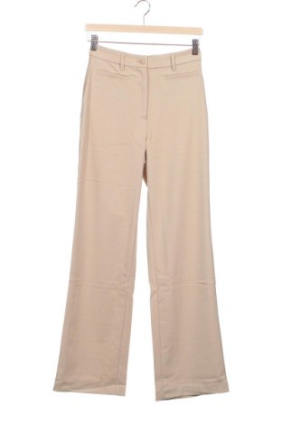 Дамски панталон Monki, Размер XS, Цвят Бежов, 66% полиестер, 32% вискоза, 2% еластан, Цена 15,80 лв.