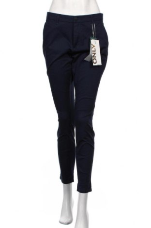 Damskie spodnie ONLY, Rozmiar M, Kolor Niebieski, 97% bawełna, 3% elastyna, Cena 63,17 zł