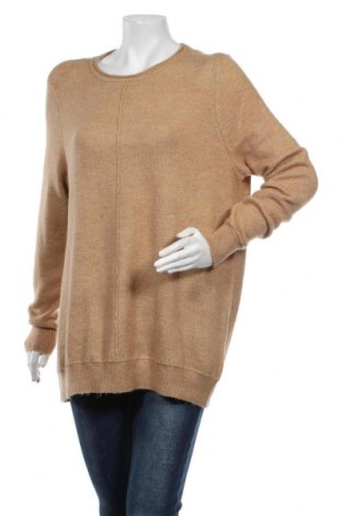 Дамски пуловер Yessica, Размер L, Цвят Бежов, 52% акрил, 27% полиамид, 12% полиестер, 6% еластан, 3% вълна, Цена 51,80 лв.