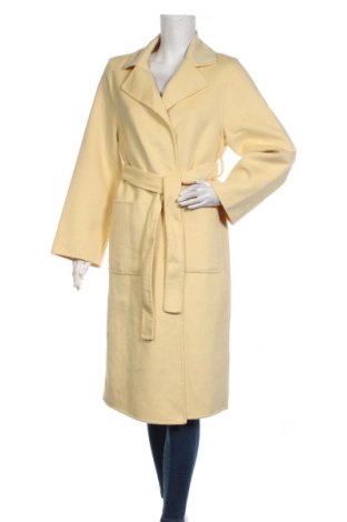 Дамско палто Mango, Размер XS, Цвят Жълт, 50% вълна, 50% полиестер, Цена 181,30 лв.