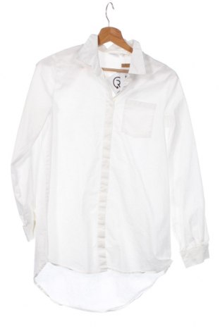 Детска риза Name It, Размер 12-13y/ 158-164 см, Цвят Бял, 98% памук, 2% еластан, Цена 41,30 лв.