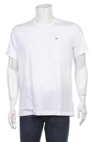 Мъжка тениска Tommy Hilfiger, Размер L, Цвят Бял, Памук, Цена 26,04 лв.