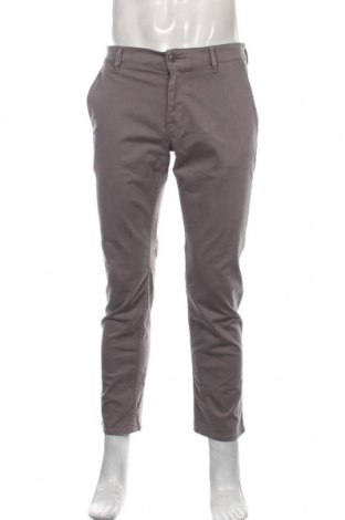 Pantaloni de bărbați Hugo Boss, Mărime M, Culoare Gri, 97% bumbac, 3% elastan, Preț 757,57 Lei