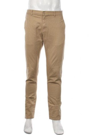 Мъжки панталон Mtwtfss Weekday, Размер L, Цвят Бежов, Памук, Цена 43,05 лв.