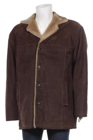 Мъжко кожено палто Angelo Litrico, Размер XL, Цвят Кафяв, Естествен велур, Цена 68,99 лв.
