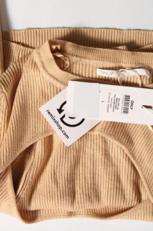 Γυναικεία μπλούζα ONLY, Μέγεθος L, Χρώμα  Μπέζ, Τιμή 3,51 €