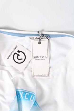 Γυναικείο t-shirt Sublevel, Μέγεθος S, Χρώμα Λευκό, Τιμή 10,82 €