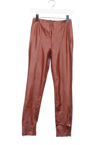 Дамски кожен панталон SHEIN, Размер XS, Цвят Кафяв, Цена 8,28 лв.
