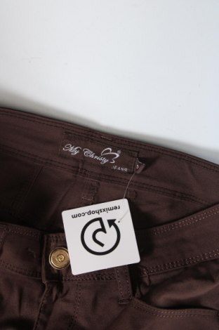 Дамски панталон My Christy, Размер S, Цвят Кафяв, Цена 4,06 лв.