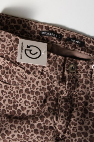 Γυναικείο παντελόνι Stitch & Soul, Μέγεθος L, Χρώμα Καφέ, Τιμή 4,98 €