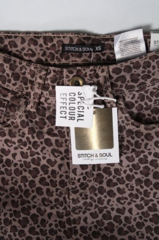 Γυναικείο παντελόνι Stitch & Soul, Μέγεθος XS, Χρώμα Καφέ, Τιμή 4,98 €