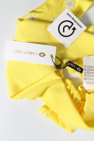 Γυναικείο αμάνικο μπλουζάκι I Saw It First, Μέγεθος L, Χρώμα Κίτρινο, Τιμή 3,57 €