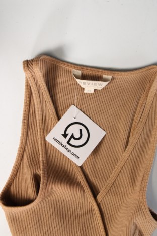Γυναικείο αμάνικο μπλουζάκι Review, Μέγεθος XS, Χρώμα Καφέ, Τιμή 6,58 €