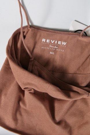 Γυναικείο αμάνικο μπλουζάκι Review, Μέγεθος M, Χρώμα  Μπέζ, Τιμή 14,95 €