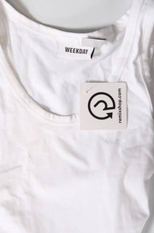 Damska koszulka na ramiączkach Weekday, Rozmiar S, Kolor Biały, Cena 55,97 zł