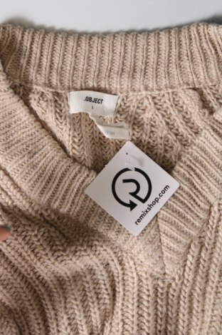 Damenpullover Object, Größe L, Farbe Beige, Preis 2,22 €