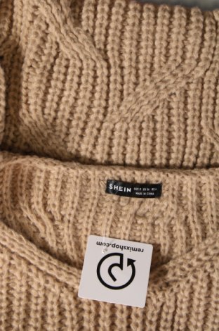Дамски пуловер SHEIN, Размер S, Цвят Бежов, Цена 17,48 лв.