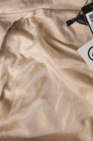 Γυναικείο παλτό Trendyol, Μέγεθος XS, Χρώμα  Μπέζ, Τιμή 12,20 €