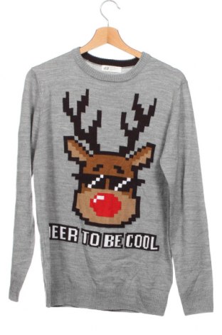 Kinderpullover H&M, Größe 14-15y/ 168-170 cm, Farbe Grau, Preis 6,33 €