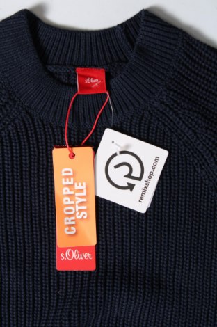 Детски пуловер S.Oliver, Размер 8-9y/ 134-140 см, Цвят Син, Цена 6,32 лв.