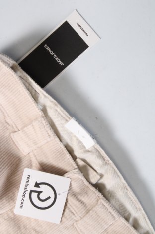 Pantaloni raiați de bărbați Jack & Jones, Mărime S, Culoare Ecru, Preț 269,74 Lei