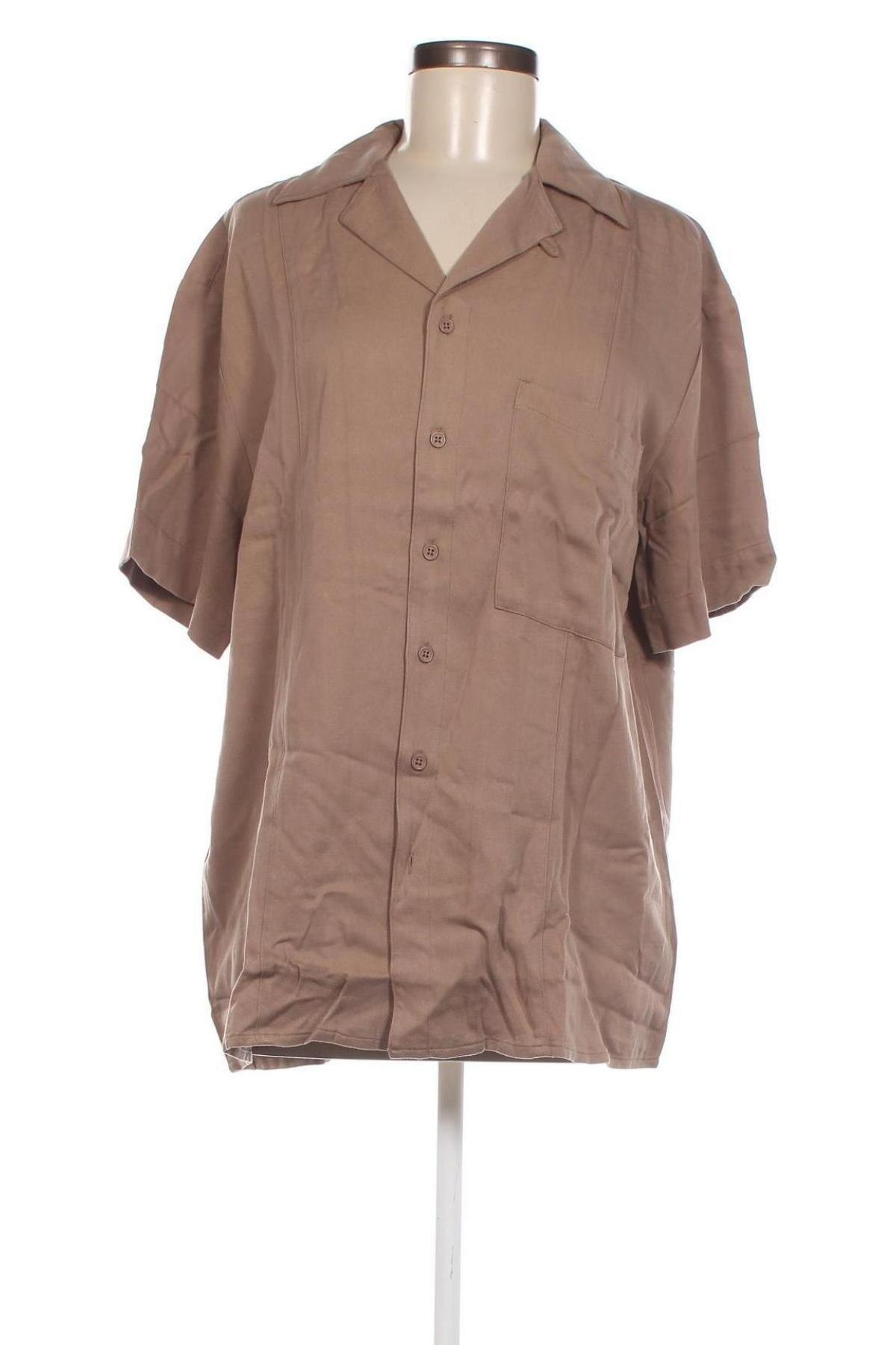 Γυναικείο πουκάμισο Dan Fox X About You, Μέγεθος S, Χρώμα Καφέ, Τιμή 4,08 €