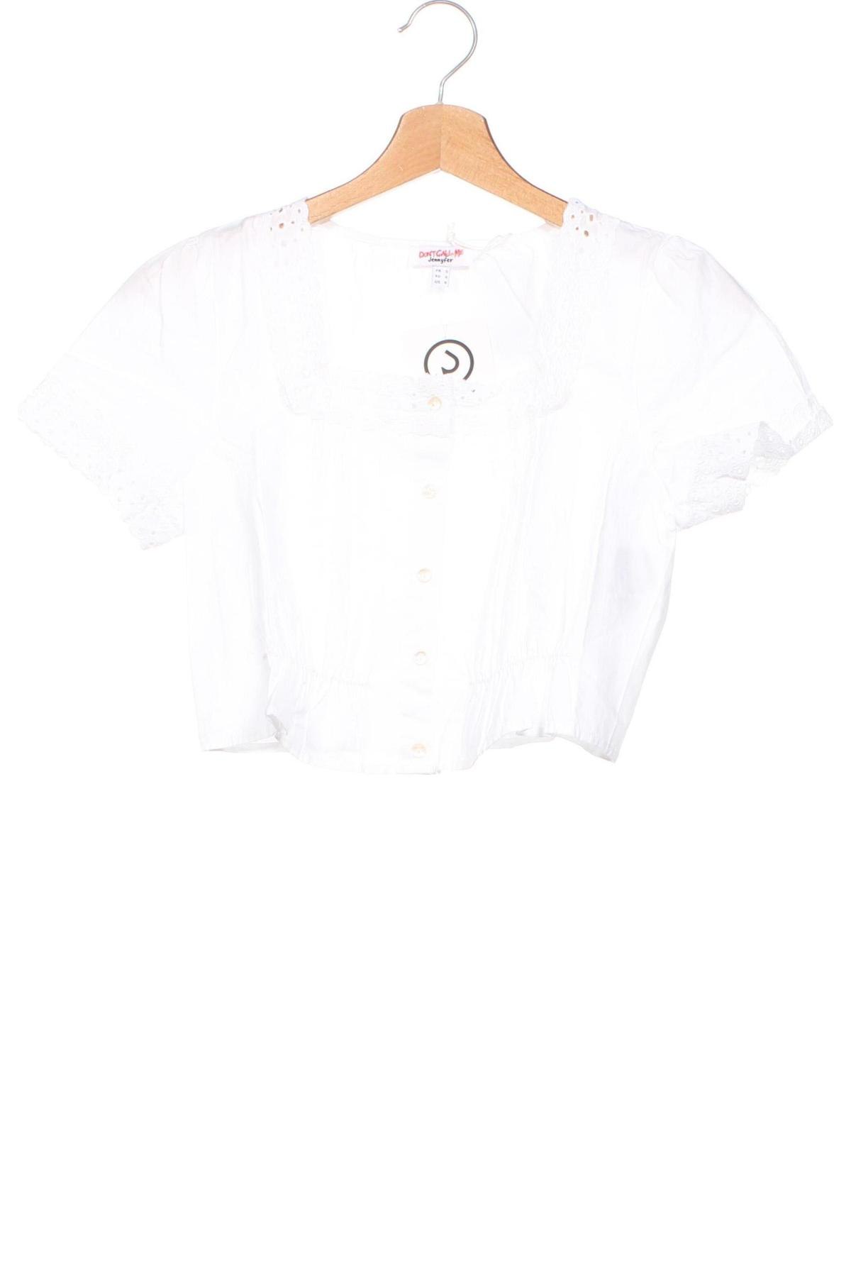 Дамска риза Jennyfer, Размер S, Цвят Бял, Цена 8,00 лв.