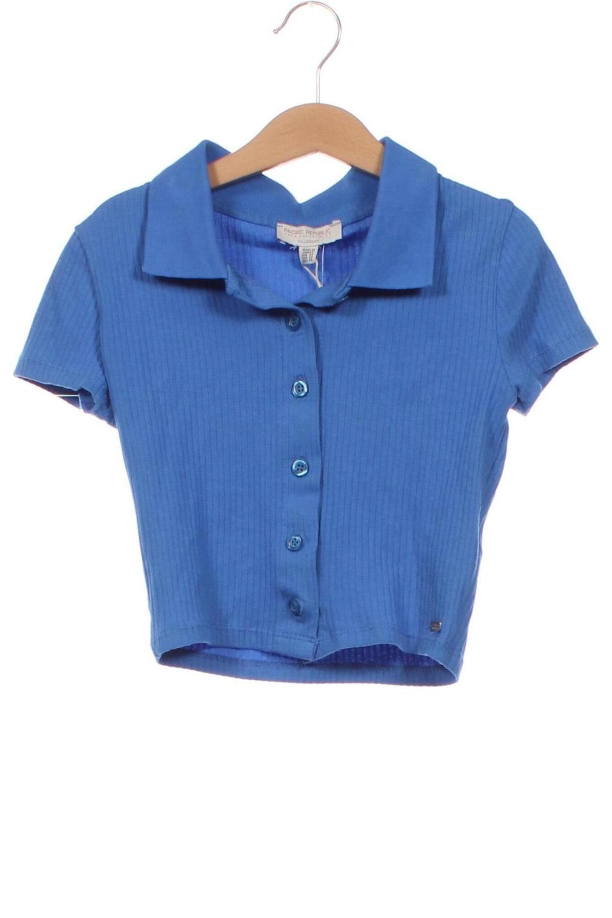 Дамска риза Pull&Bear, Размер XS, Цвят Син, Цена 16,00 лв.