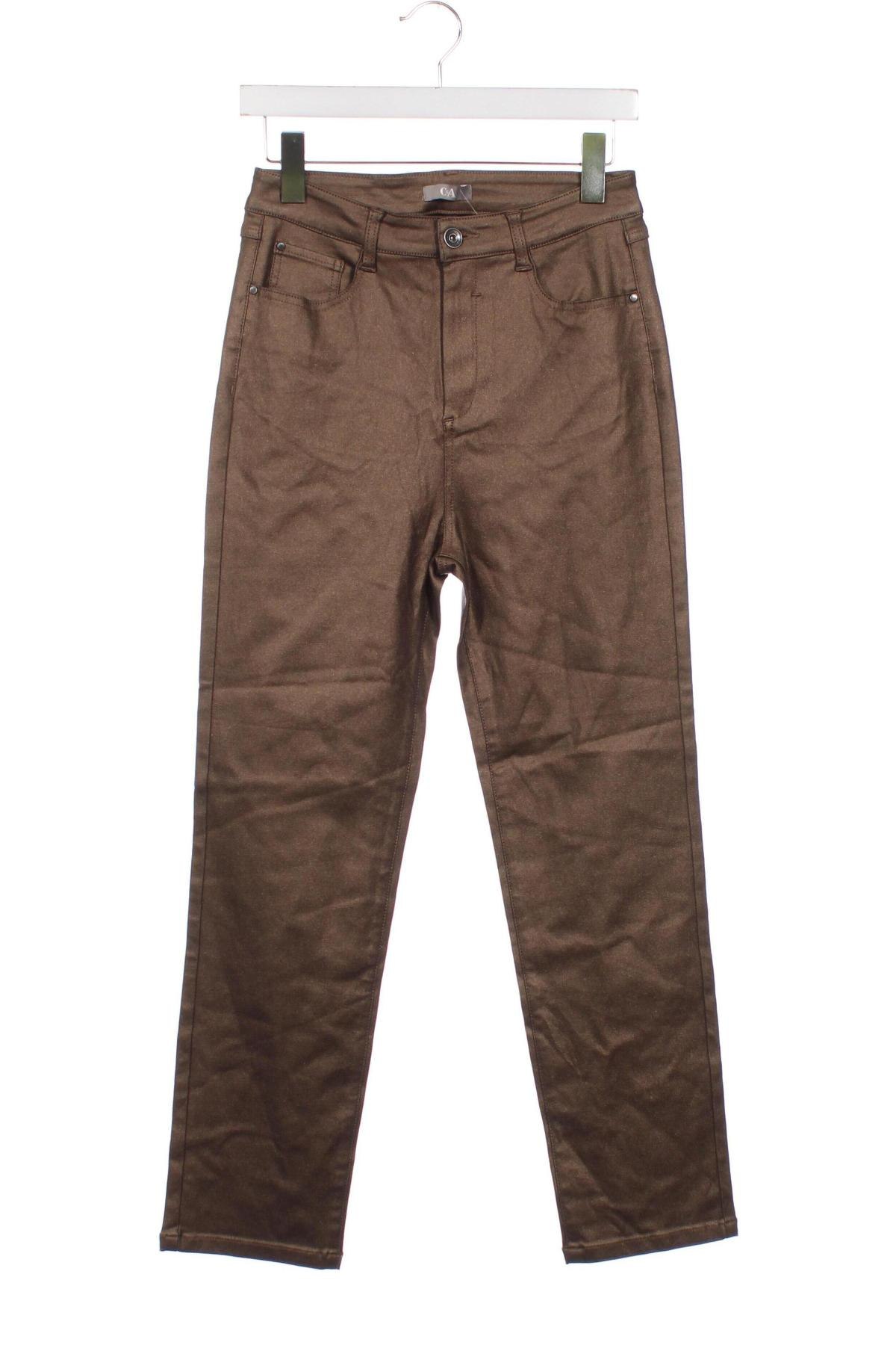 Дамски панталон C&A, Размер XS, Цвят Кафяв, Цена 9,66 лв.