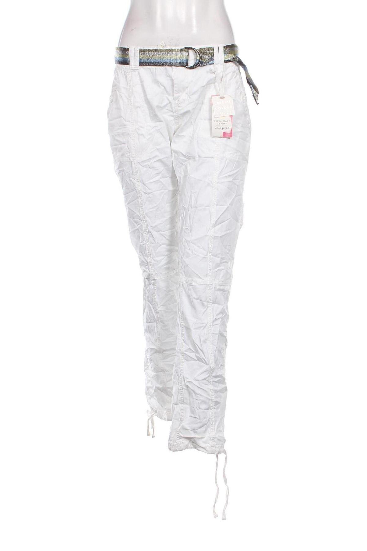 Damskie spodnie Fresh Made, Rozmiar L, Kolor Biały, Cena 25,51 zł