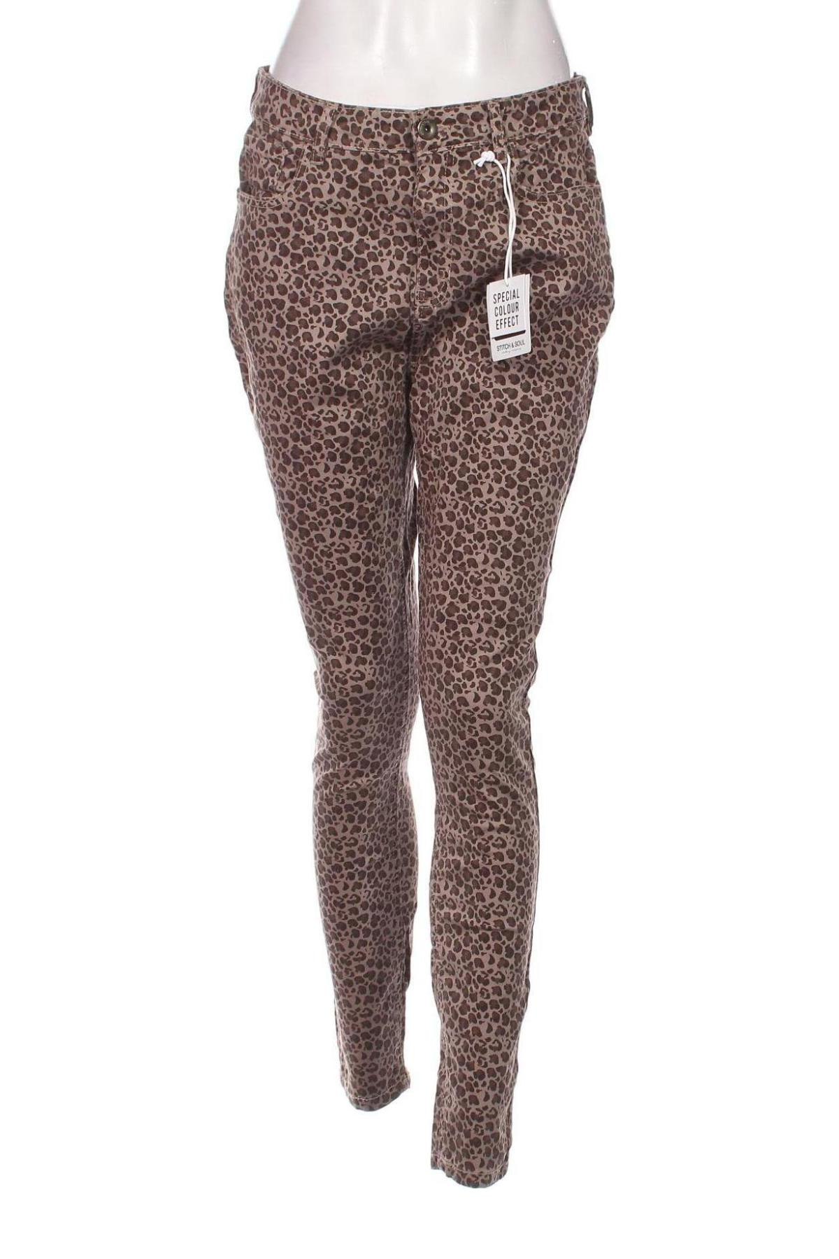 Дамски панталон Stitch & Soul, Размер XL, Цвят Кафяв, Цена 9,66 лв.