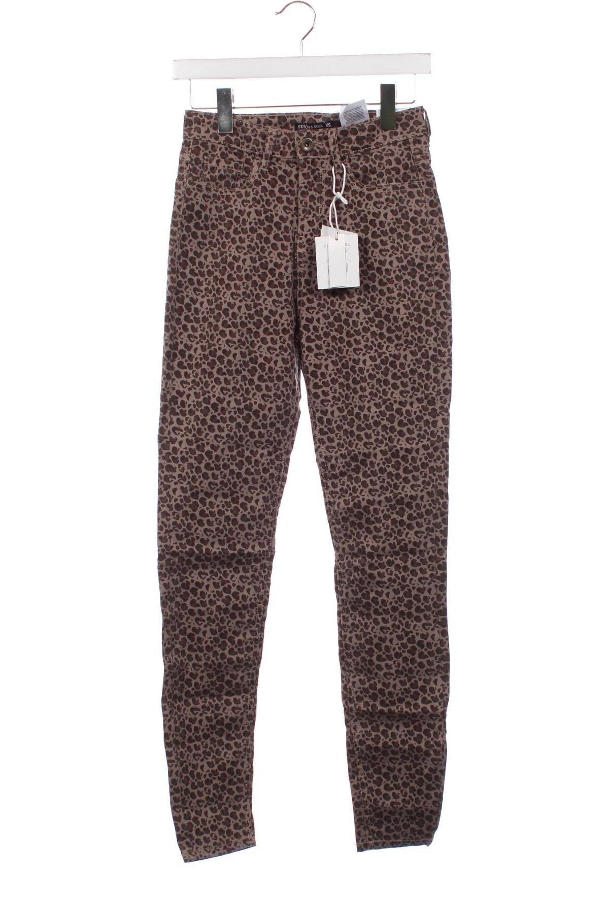 Pantaloni de femei Stitch & Soul, Mărime XS, Culoare Maro, Preț 25,72 Lei