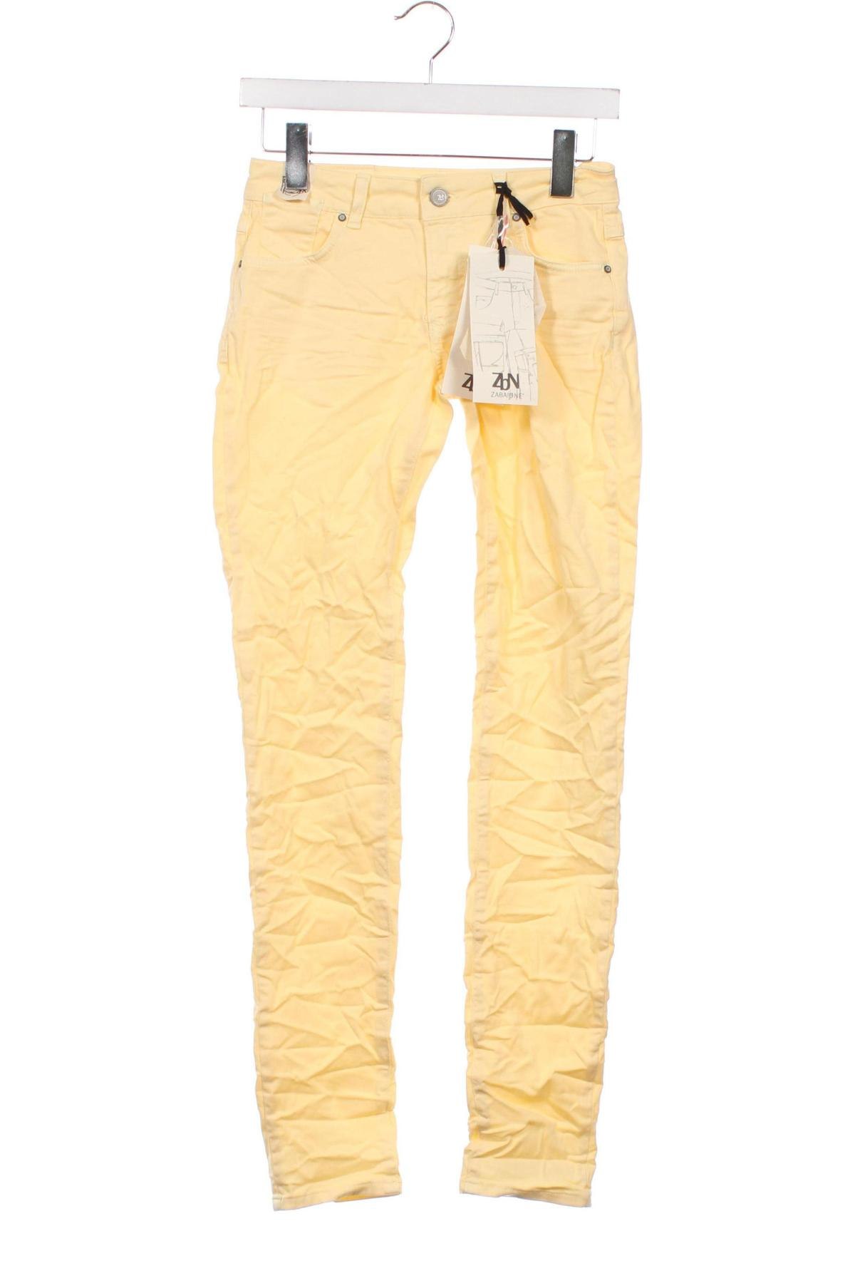 Γυναικείο παντελόνι Zabaione, Μέγεθος XS, Χρώμα Κίτρινο, Τιμή 4,93 €