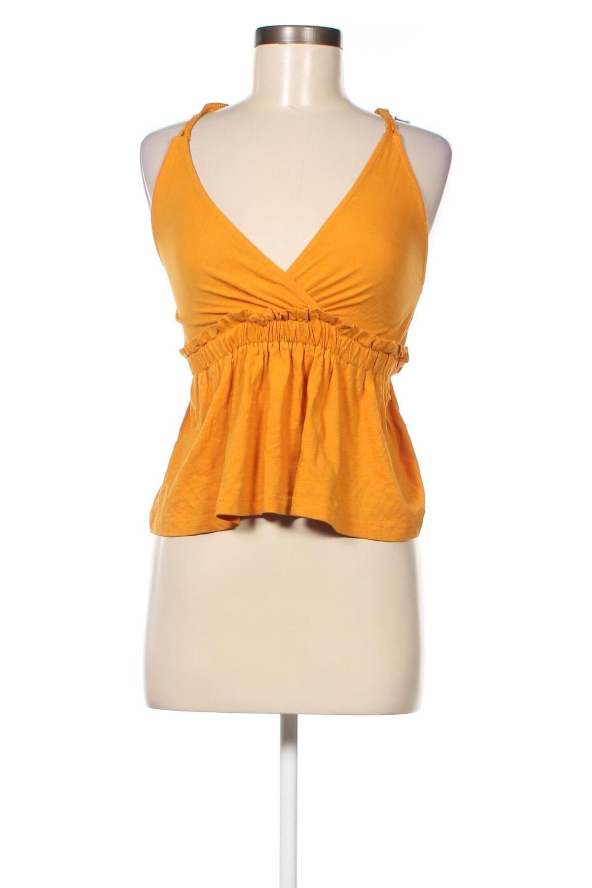 Γυναικείο αμάνικο μπλουζάκι Pimkie, Μέγεθος XS, Χρώμα Πορτοκαλί, Τιμή 3,68 €
