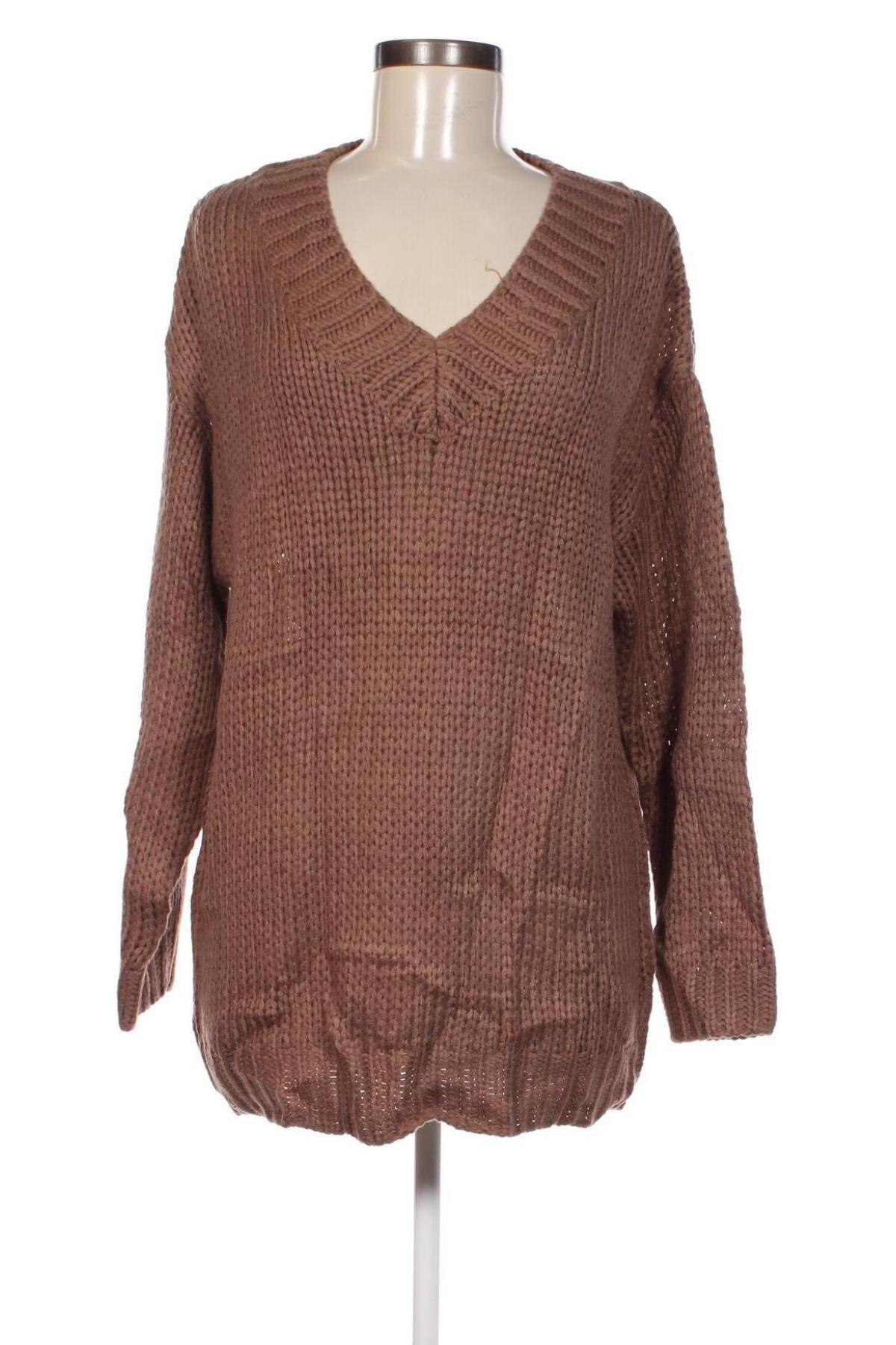Γυναικείο πουλόβερ SHEIN, Μέγεθος S, Χρώμα Καφέ, Τιμή 5,45 €
