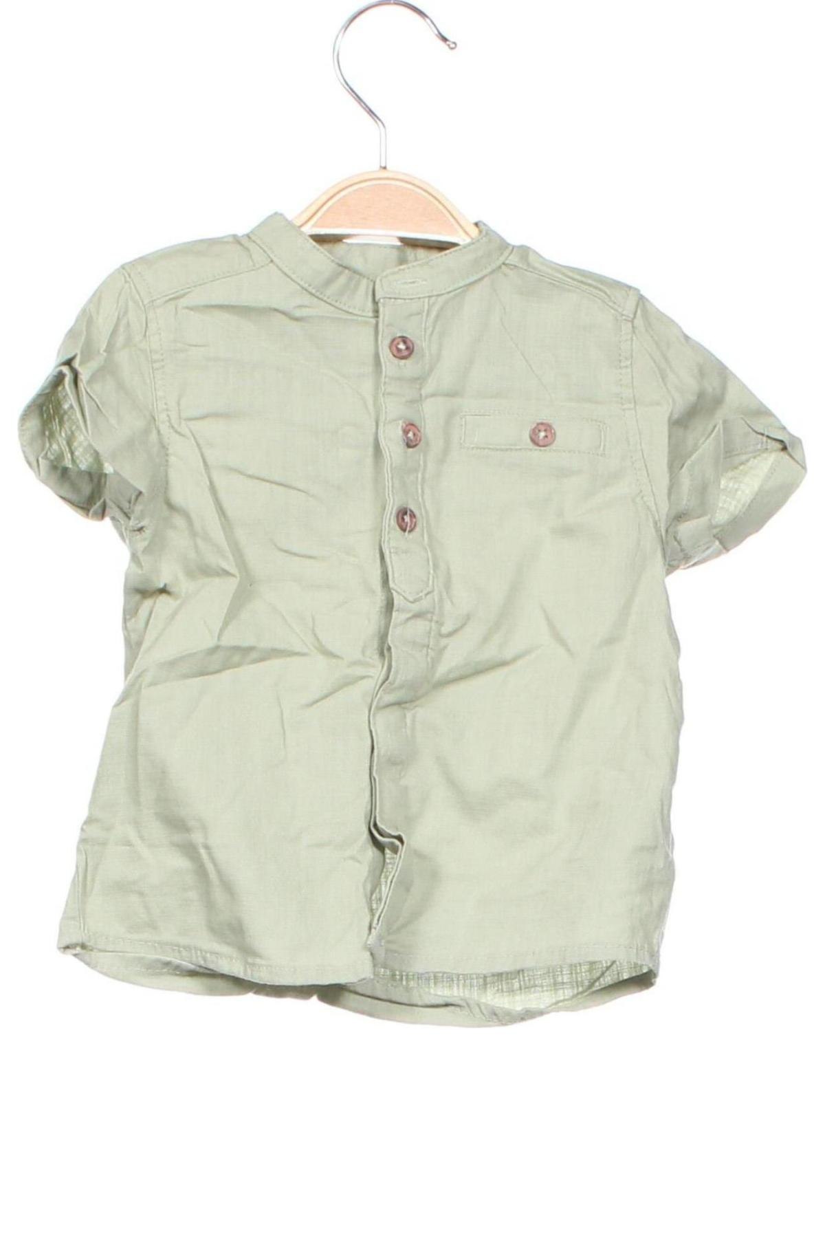 Детска риза, Размер 9-12m/ 74-80 см, Цвят Зелен, Цена 22,00 лв.