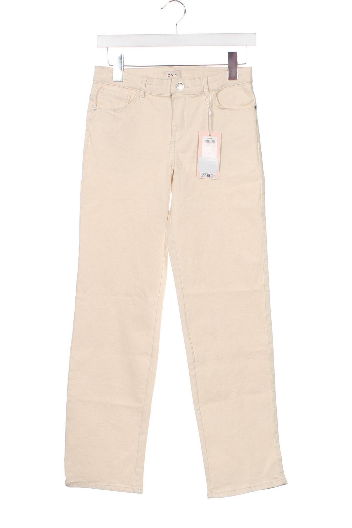 Pantaloni pentru copii ONLY, Mărime 12-13y/ 158-164 cm, Culoare Ecru, Preț 155,26 Lei