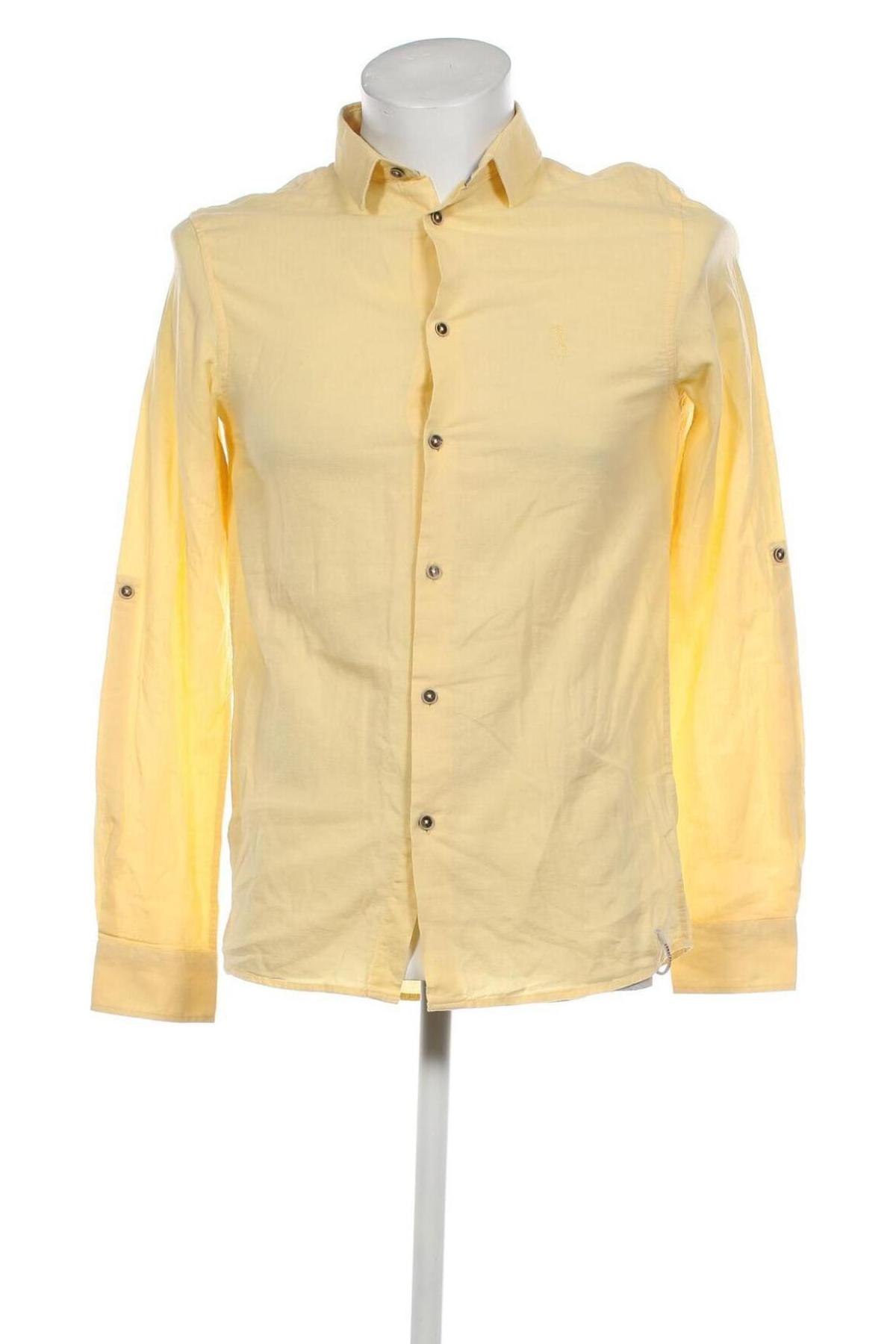 Мъжка риза Anerkjendt, Размер S, Цвят Жълт, Цена 39,00 лв.