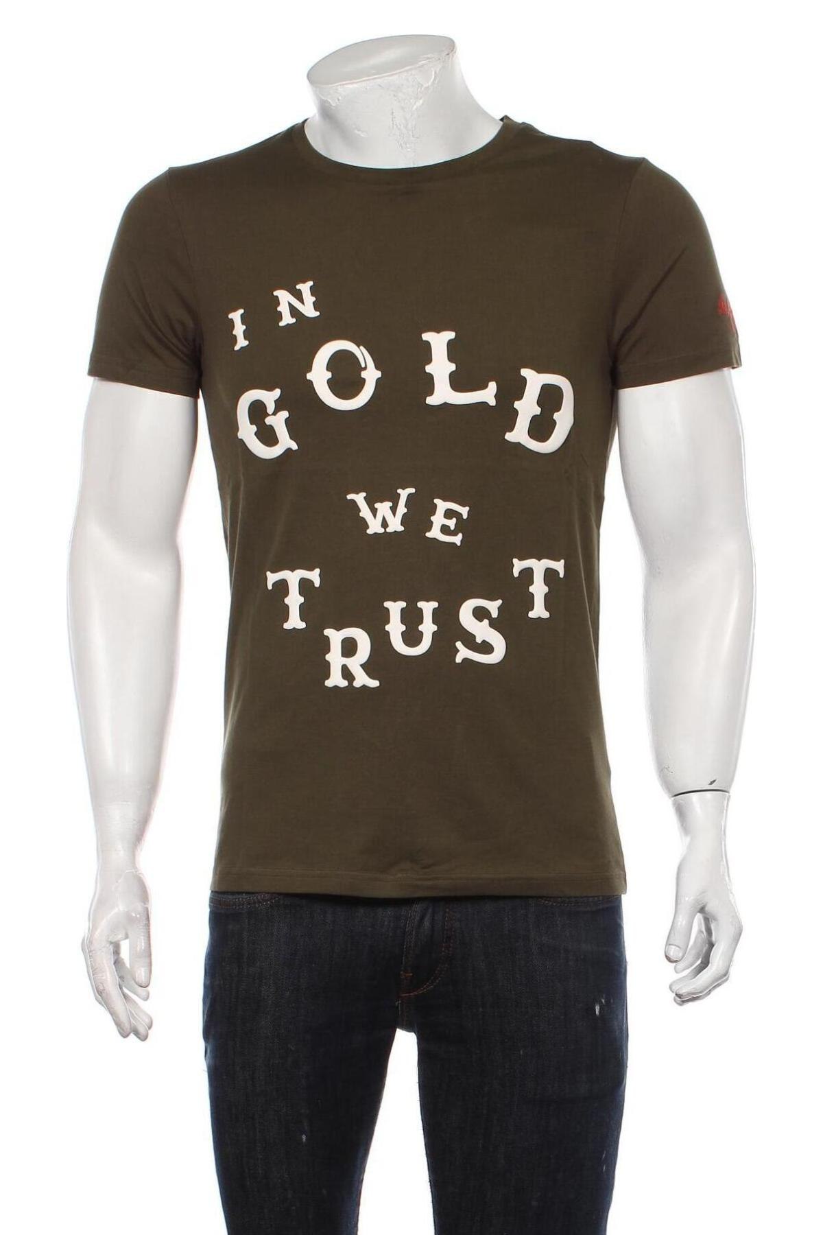 Pánské tričko  In Gold We Trust, Velikost XS, Barva Zelená, Cena  149,00 Kč